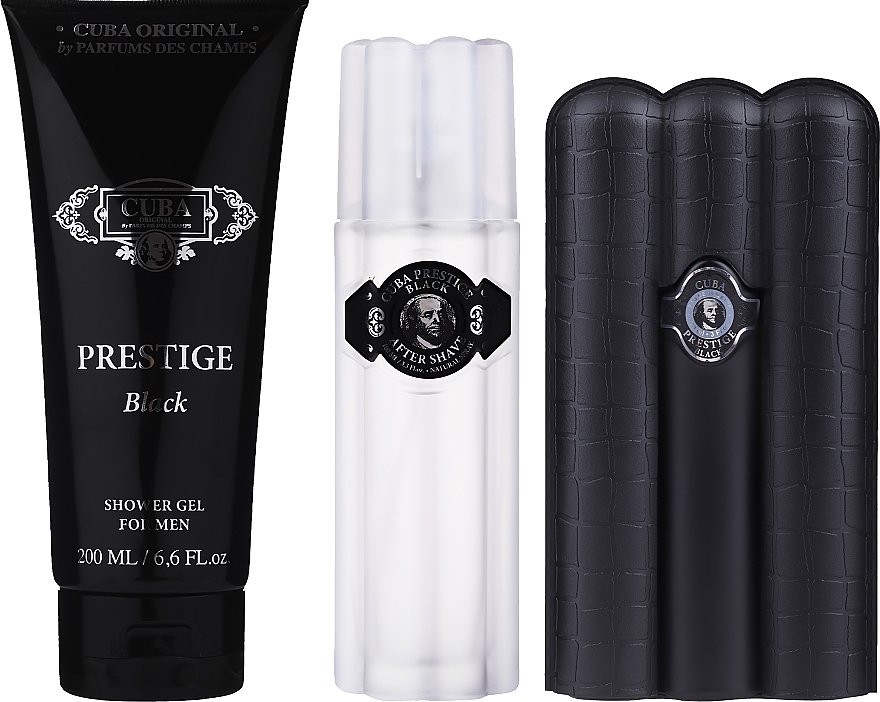 Cuba Prestige Black - Duftset (Eau de Toilette 90ml + After Shave Lotion 100ml + Duschgel 200ml) — Bild N2