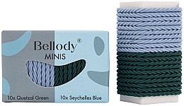 Düfte, Parfümerie und Kosmetik Haargummis grün und blau 20 St. - Bellody Minis Hair Ties Green & Blue Mixed Package