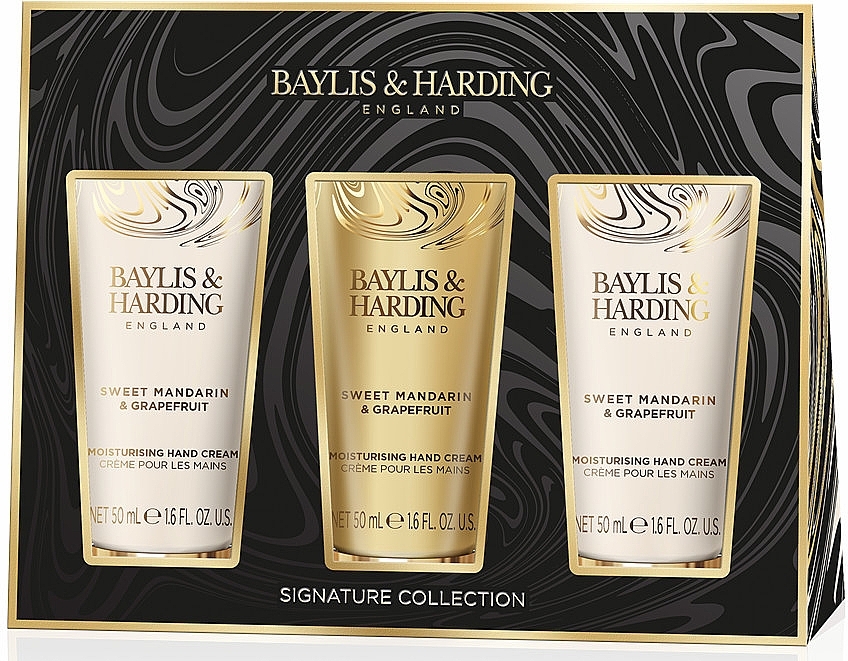 Set - Baylis & Harding Sweet Mandarin & Grapefruit Indulgent Hand Trio Gift Set (h/cr/3x50ml) — Bild N1