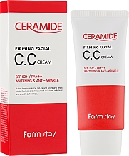 Stärkende CC-Creme für das Gesicht mit Ceramiden SPF50+ - Farmstay Ceramide Firming Facial CC Cream — Bild N1