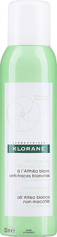 Deospray mit weißer Althee - Klorane Spray Deodorant 24 Effectiveness With White Althea — Bild N1