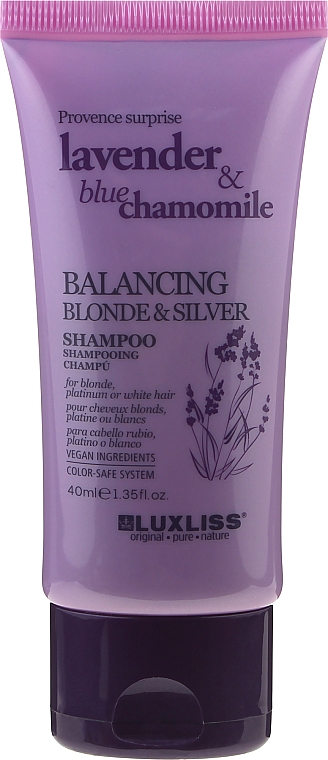 Ausgleichendes Shampoo für blondes, platinfarbenes und graues Haar mit Lavendel und Kamille - Luxliss Balancing Blonde & Silver Shampoo — Bild N1