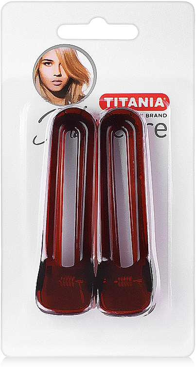 Haarspange 8,5 cm 2 St. braun - Titania — Bild N1