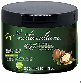 Haarmaske - Nourishing Hair Mask Naturalium Super Food Argan Oil — Bild N1