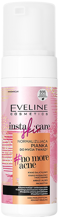 Gesichtsreinigungsschaum - Eveline Cosmetics Insta Skin Care #No More Acne — Bild N1