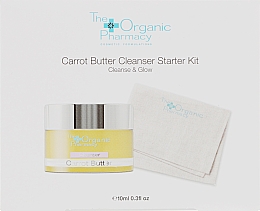 Gesichtspflegeset - The Organic Pharmacy Carrot Butter Cleanser Starter Kit (Gesichtsbutter 10ml + Tuch 1 St.) — Bild N1