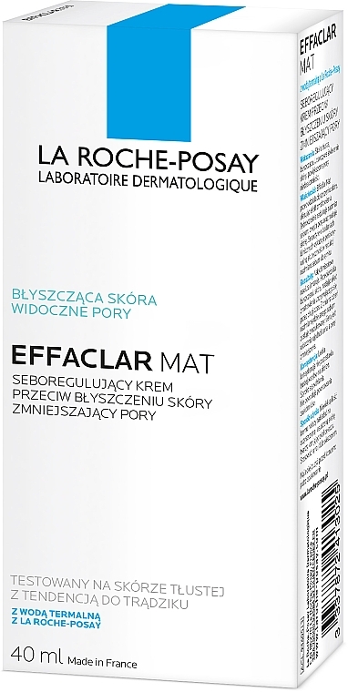 Mattierende und talgregulierende Gesichtscreme zur Porenverfeinerung - La Roche-Posay Effaclar MAT 40 ml — Bild N4
