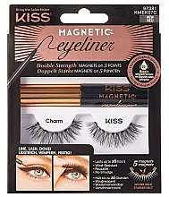 Düfte, Parfümerie und Kosmetik Magnetische Wimpern - Kiss Magnetic Eyeliner & Lash Kit KMEK07 Charm