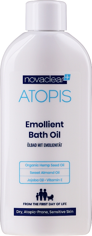 Weichmachendes Badeöl für trockene, empfindliche und zu Atopie neigende Haut - Novaclear Atopis Emoliant Bath Oil — Bild N1