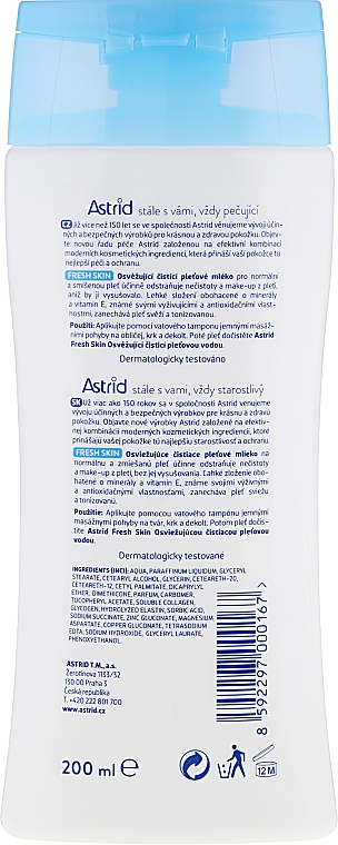 Erfrischende Gesichtsreinigungsmilch mit Mineralien und Vitamin E - Astrid Fresh Skin Cleansing Milk — Bild N2