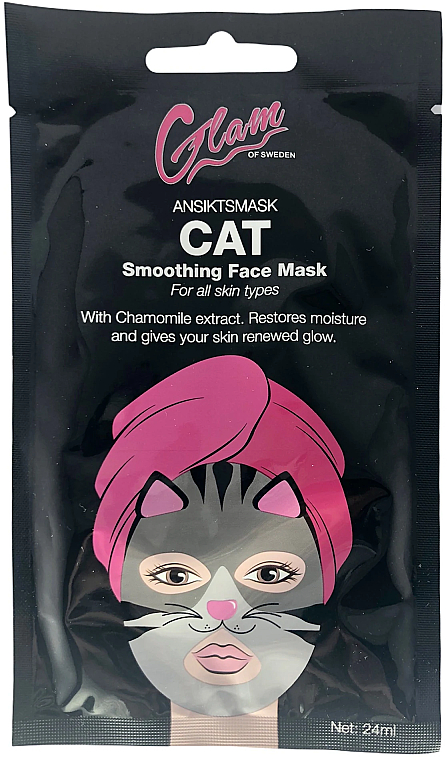 Tuchmaske für das Gesicht Kater - Glam Of Sweden Smoothing Face Mask Cat — Bild N1