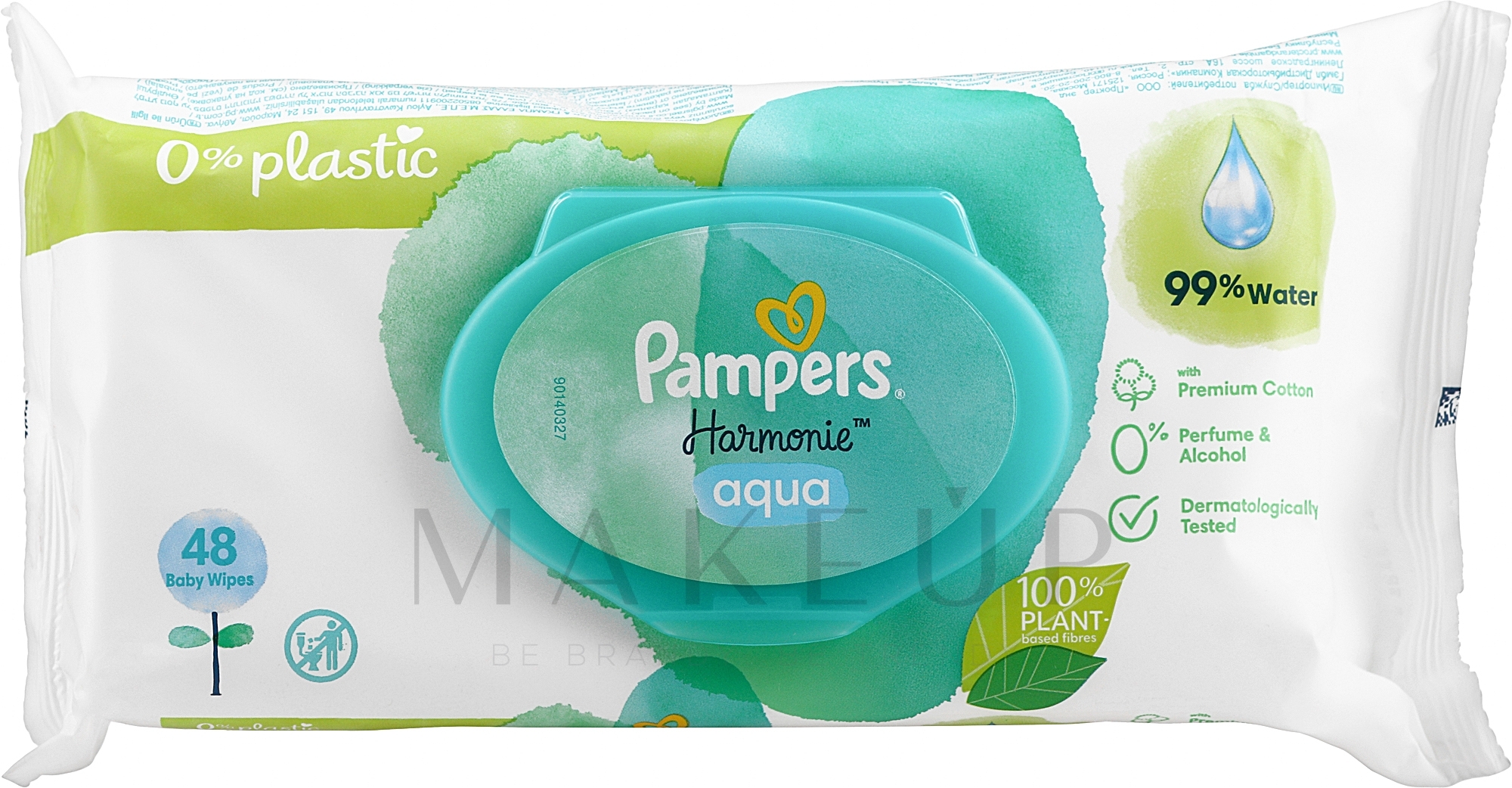 Feuchttücher für Babys 48 St. - Pampers Harmonie Aqua Baby Wipes — Bild 48 St.