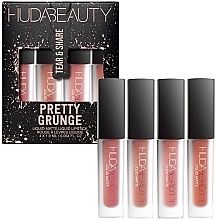 Düfte, Parfümerie und Kosmetik Lippenset - Huda Beauty Pretty Grunge Liquid Matte Lip Quad (Lippenstift 4x1.9 ml) 