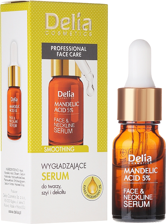 Serum für Gesicht, Hals und Nacken mit Mandelsäure - Delia Mandelic Acid 5% Active Face & Neckline Serum