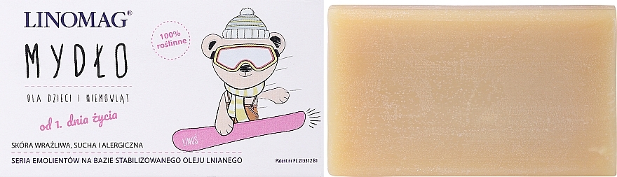 Seife aus den ersten Lebenstagen Maus auf Snowboard - Linomag — Bild N1