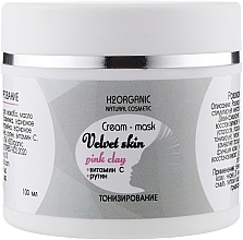 Creme-Maske mit rosa Tonerde - H2Organic Natural Cosmetic Cream-mask Velvet Skin Pink Clay — Bild N2