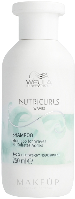 Pflegendes und feuchtigkeitsspendendes Shampoo für gewelltes und lockiges Haar - Wella Professionals Nutricurls Waves Shampoo  — Bild 250 ml