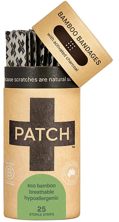 Natürliche Pflaster mit Aktivkohle - Patch Black Bamboo Hypoallergenic Breathable Bandages — Bild N1