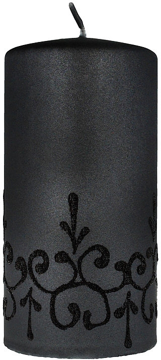 Dekorative Stumpenkerze Tiffany 7x14 cm schwarz - Artman Tiffany Candle — Bild N1