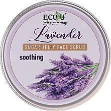Düfte, Parfümerie und Kosmetik Beruhigendes Gesichtspeeling mit Lavendel - Eco U Soothing Lavender Sugar Jelly Face Scrub