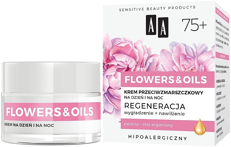 Anti-Falten Tages- und Nachtcreme 75+ - AA Flowers & Oils Night And Day Anti-Wrinkle Cream — Bild N1