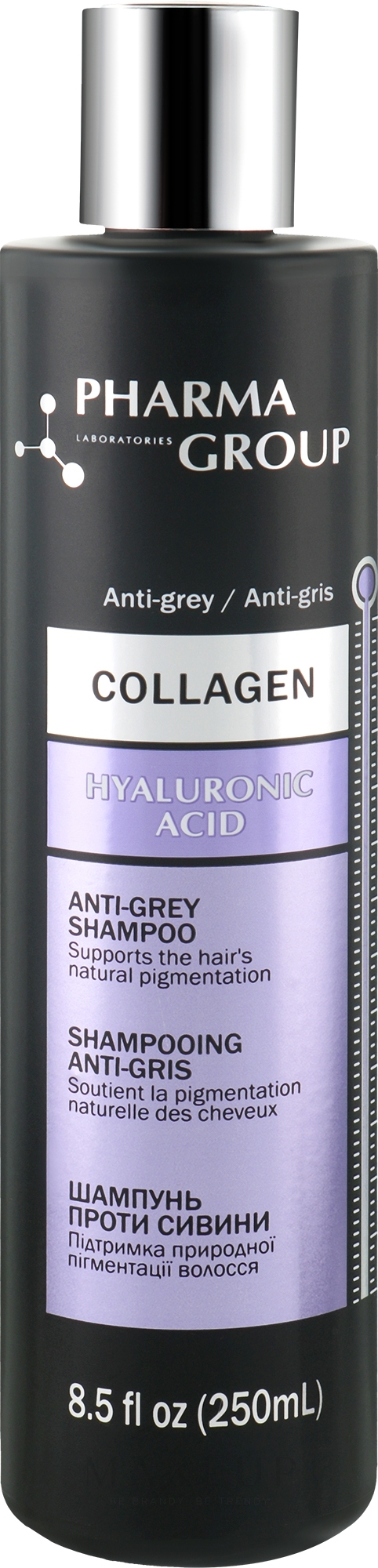 Shampoo für graues Haar - Pharma Group Laboratories Collagen & Hyaluronic Acid Anti-Grey Shampoo — Bild 250 ml
