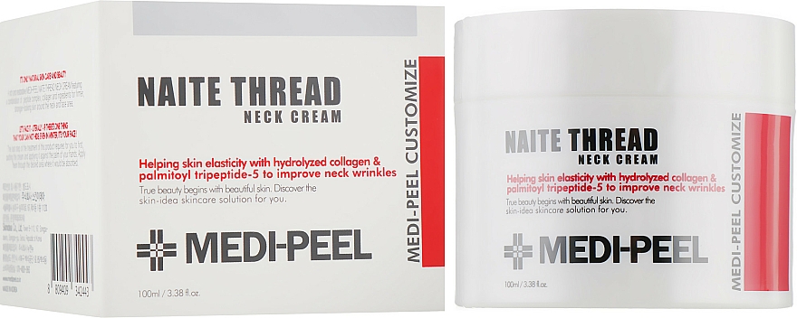 Anti-Falten Hals- und Dekolleté-Creme mit Kollagen - Medi Peel Naite Thread Neck Cream — Bild N1