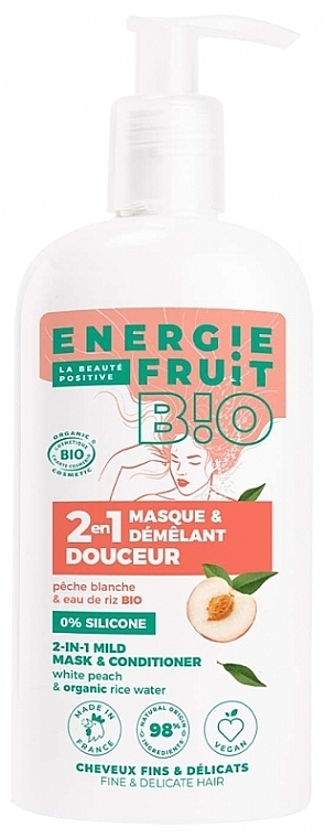 2in1 Maske-Conditioner - Energie Fruit 2in1 Mild Mask and Conditioner White Peak and Organic Rice Water — Bild N1