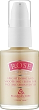 Düfte, Parfümerie und Kosmetik Aufhellendes und glättendes Gesichts- und Augenserum - Bulgarian Rose Rose Original Brightening & Smoothing Face & Eye Serum 