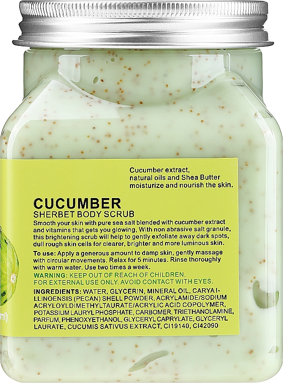 Körperpeeling mit Gurke - Wokali Sherbet Body Scrub Cucumber — Bild N2