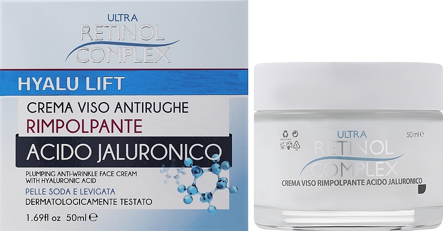 Lifting-Gesichtscreme mit Hyaluronsäure - Retinol Complex Ultra Lift Plumping Face Cream With Hyaluronic Acid — Bild N2