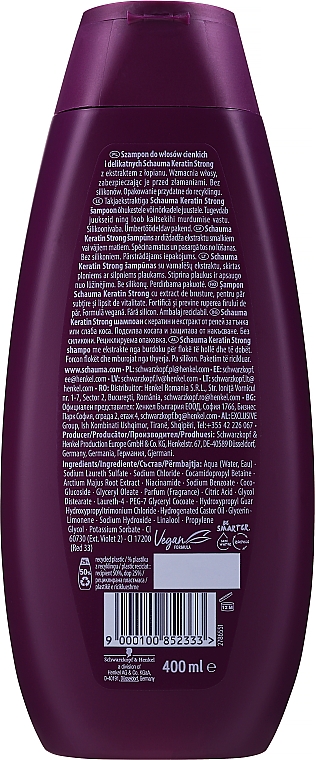 Aufbau-Shampoo mit Keratin für feines oder kraftloses Haar - Schwarzkopf Schauma Shampoo