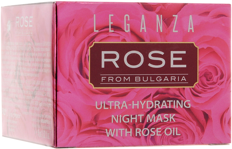 Ultra-feuchtigkeitsspendende Nachtmaske mit Rosenöl - Leganza Rose Ultra-Hydrating Night Mask — Bild N2