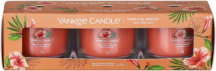 Duftkerzen-Set Tropische Brise - Yankee Candle Tropical Breeze (candle/3x37g) — Bild N1