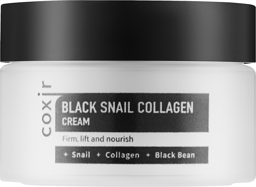 Nährende Anti-Falten Gesichtscreme mit Schneckenschleimfiltrat und Kollagen - Coxir Black Snail Collagen Cream Anti-Wrinkle And Nourish — Foto N1