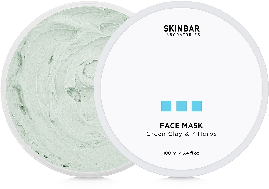 Mattierende Gesichtsmaske mit grüner Tonerde und 7 Kräuterextrakten - SKINBAR Green Clay & 7 Herbs Face Mask — Bild N2