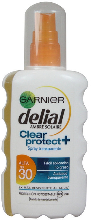 Sonnenschutzspray - Garnier Delial Ambre Solaire Clear Protect Transparent Protective Spray SPF30 — Bild N1