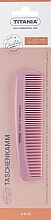 Düfte, Parfümerie und Kosmetik Taschenkamm 12 cm hellrosa - Titania