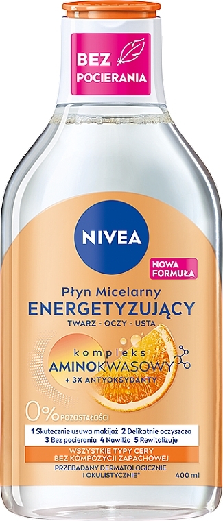 Mizellen-Reinigungswasser mit Vitaminen für empfindliche Haut - Nivea Energy Vitamin C + Vitamin B3 + Cranberry — Bild N1