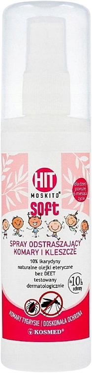 Mücken- und Zeckenschutzspray - Kosmed Hit Kids Spray Soft  — Bild N1