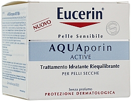 Düfte, Parfümerie und Kosmetik Tief feuchtigkeitsspendende Gesichtscreme für trockene Haut - Eucerin AquaPorin Active Deep Long-lasting Hydration For Dry Skin