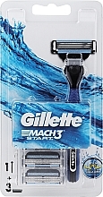 Düfte, Parfümerie und Kosmetik Mach 3 Start Rasierer mit 3 Rasierklingen - Gillette Mach 3 Start