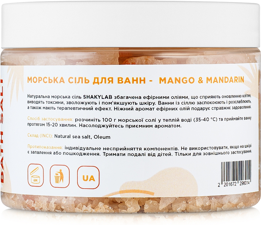 Badesalz Mango & Mandarin - SHAKYLAB Natural Bath Salt — Bild N4