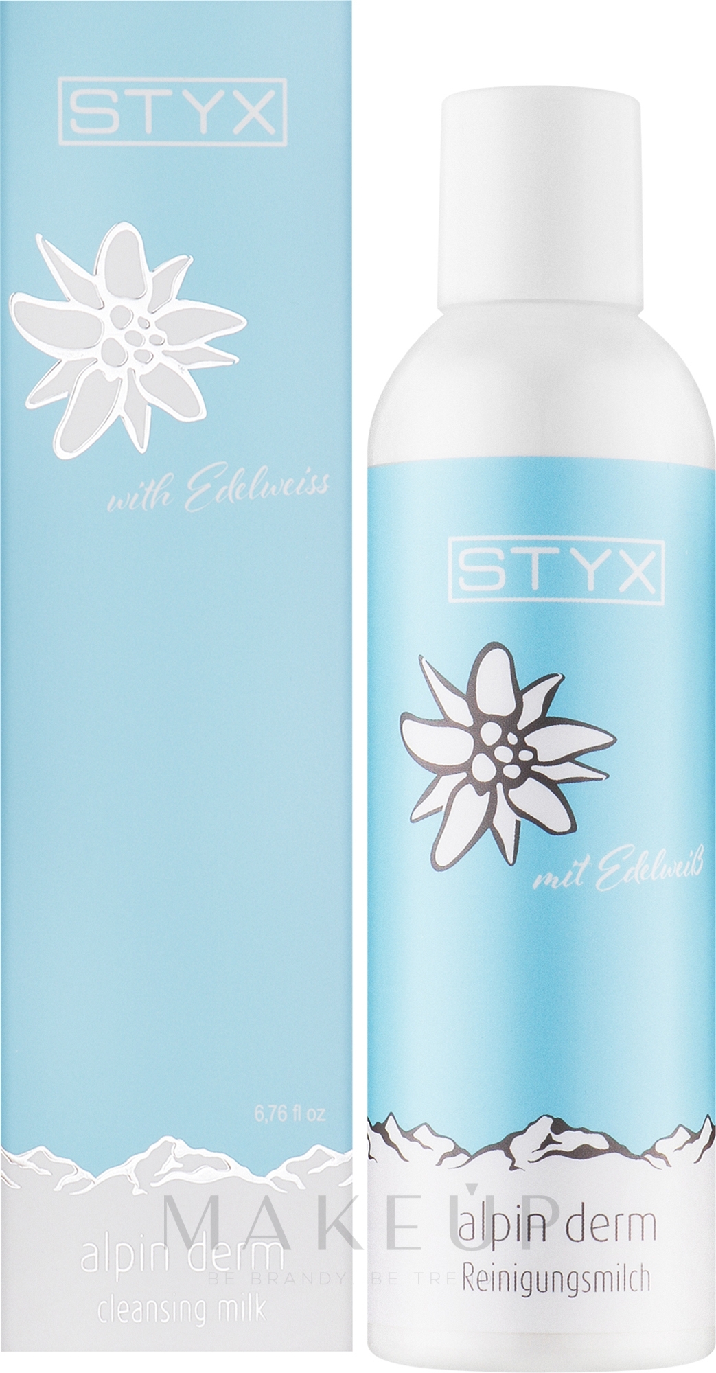 Gesichtsreinigungsmilch für trockene, hypersensible und Mischhaut mit Edelweiß - Styx Naturcosmetic Alpin Derm Milk — Bild 200 ml