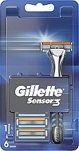 Düfte, Parfümerie und Kosmetik Rasierer mit 6 Ersatzklingen - Gillette Sensor 3
