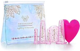 Düfte, Parfümerie und Kosmetik Silikon-Schröpfköpfe für Gesichts- und Körpermassage - Crystallove Crystalcup For Face & Body Rose Set