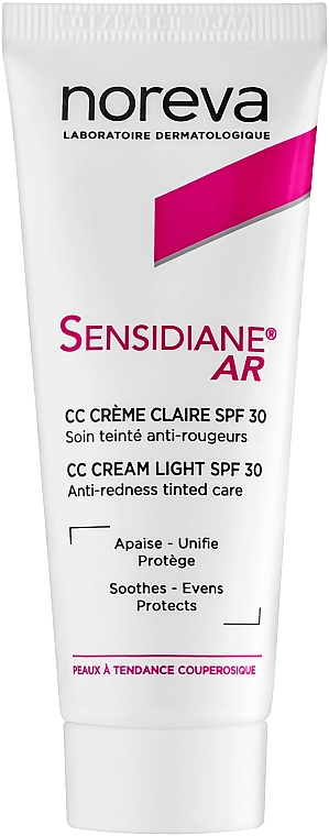 Beruhigende CC Creme gegen Hautrötung und Couperose LSF 30 - Noreva Laboratoires Sensidiane AR CC Creme SPF30 — Bild N1