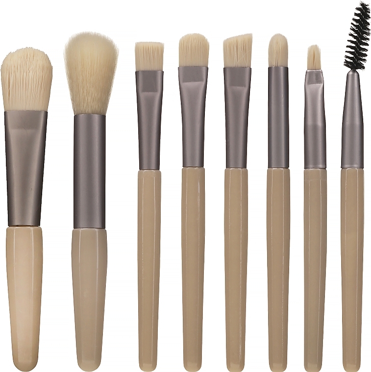 GESCHENK! Make-up-Pinsel-Set 8-tlg. hellrosa - Lewer — Bild N2