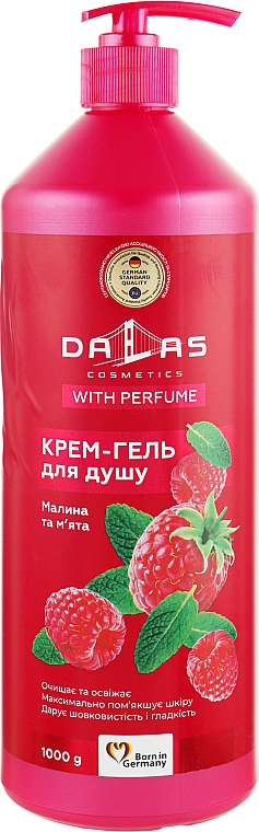Duschgel-Creme mit Himbeere und Minze - Dalas Cosmetics — Bild N3