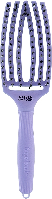 Kombi-Haarbürste lila - Olivia Garden Fingerbrush Combo Nineties Grape Soda — Bild N1